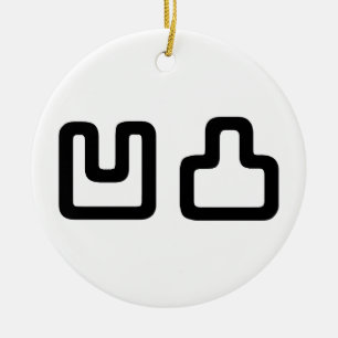 凹凸 Outotsu おうとつ Ceramic Tree Decoration