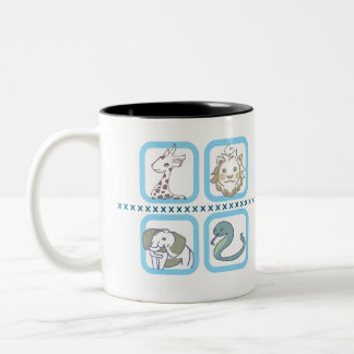 動物園の楽しさを詰め込んだカフェ風 Two-Tone COFFEE MUG