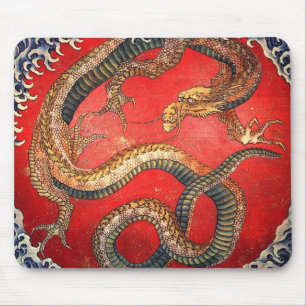 北斎の龍, 北斎 Hokusai Dragon, Hokusai, Ukiyoe Mouse Mat