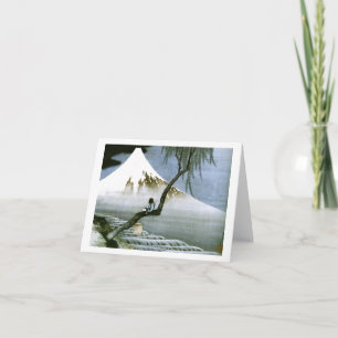 北斎 Boy & Mt Fuji Fine Art Card