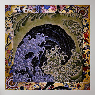 北斎 Feminine Wave Hokusai Fine Art Poster