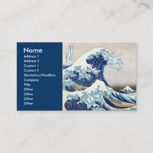 北斎 Great Wave Off Kanagawa Hokusai Fine Art Business Card
