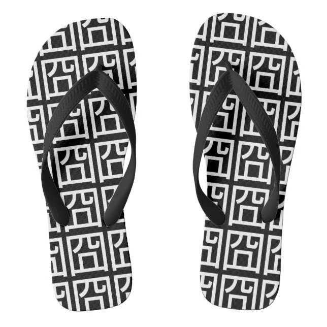 囧 Jiong Chinese Orz Asian Meme Hanzi Emoticon Flip Flops (Footbed)