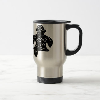 土偶 遮光器土偶 "spaceman" clay figurine from about 500 travel mug