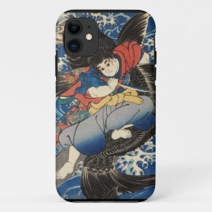坂田金時と巨鯉, 国芳, Sakata Kintoki & Huge Carp, Kuniyoshi iPhone 11 Case