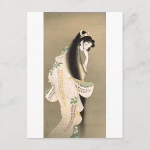 女の幽霊, 上村松園 Lady Ghost, Uemura Shōen, Japan Art Postcard