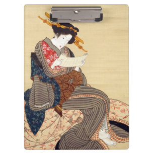 女, 国貞 Woman, Kunisada, Ukiyo-e Clipboard