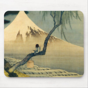 富士と少年, 北斎 Mount Fuji and Boy, Hokusai, Ukiyo-e Mouse Mat