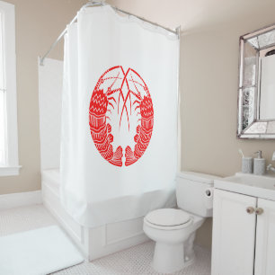 対い海老の丸 SHOWER CURTAIN