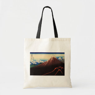 山下白雨, 北斎 Thunder and Mount Fuji, Hokusai, Ukiyo-e Tote Bag