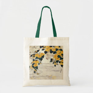 山吹, 北斎 Yellow Flower, Hokusai, Ukiyo-e Tote Bag
