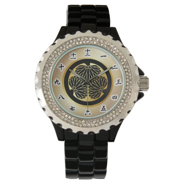 徳川　家紋, Tokugawa KAMON, Japanese Family Crest Watch (Front)