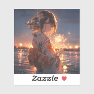 手持ち花火/Hand held fireworks | 東京娘 GenerartiveAI シール