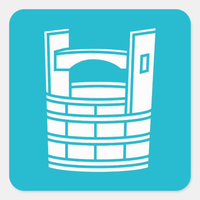 手桶 SQUARE STICKER (Front)