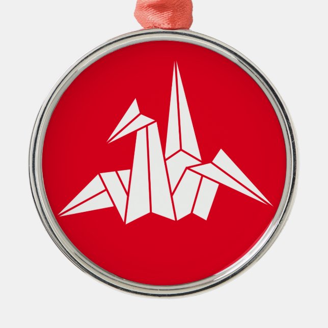 折り鶴 METAL TREE DECORATION (Front)