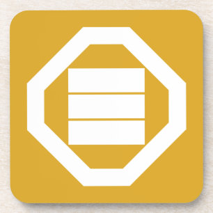 折敷に三角字 COASTER