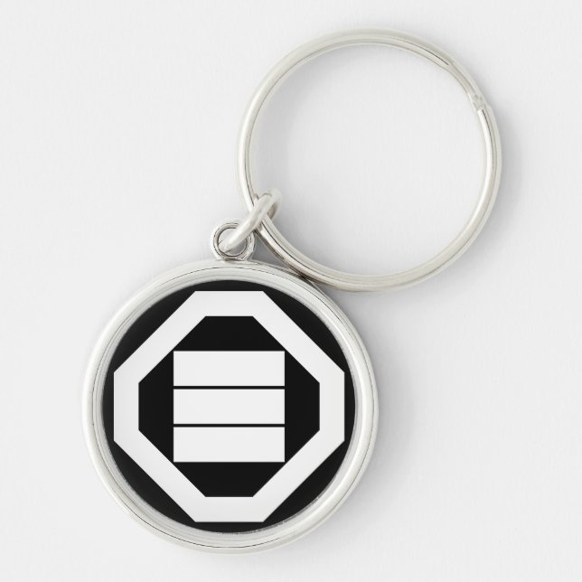 折敷に三角字 KEY RING (Front)