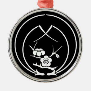 抱き折れ松葉に枝梅 METAL TREE DECORATION