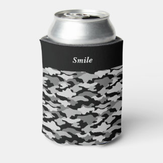 文字 カスタマイズ 迷彩 ブラック 缶クーラー CAN COOLER