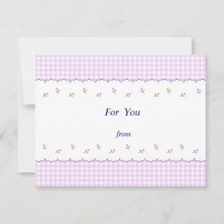 文字 カスタマイズ 野ばら チェック ピンク HOLIDAY CARD