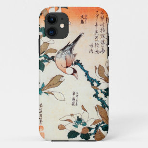 文鳥とコブシ, 北斎 Java Sparrow and Kobushi, Hokusai iPhone 11 Case