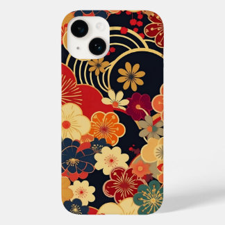 日本の伝統的なヴィンテージデザインを使用したアート作品　花 Case-Mate iPhone 14 CASE