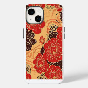 日本の伝統的なヴィンテージデザインを使用したアート作品 iPhone 14 CASE