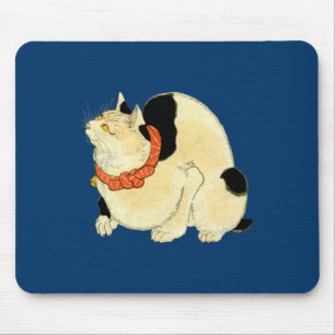 日本猫, 国芳 Japanese Cat, Kuniyoshi, Ukiyo-e Mouse Mat