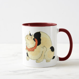 日本猫, 国芳 Japanese Cat, Kuniyoshi, Ukiyo-e Mug