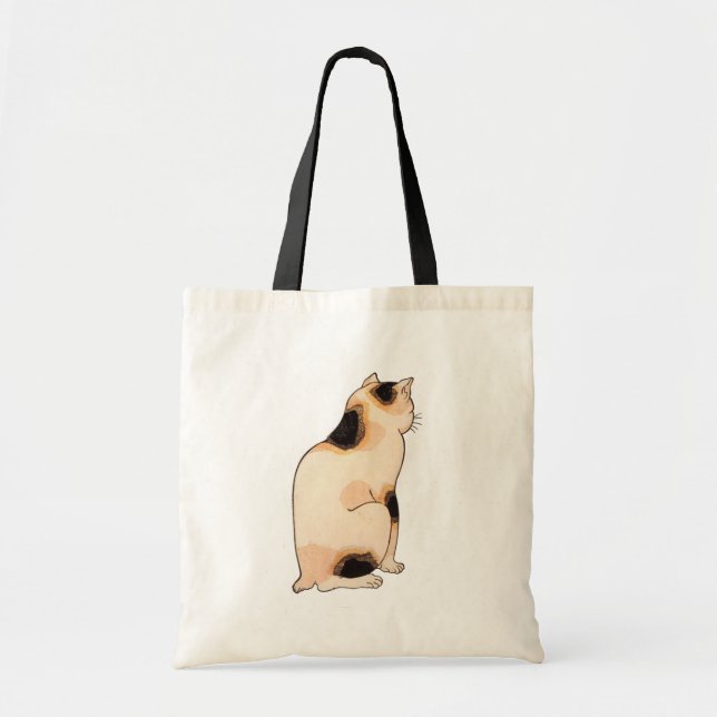 日本猫, 国芳 Japanese Cat, Kuniyoshi, Ukiyo-e Tote Bag (Front)
