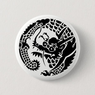 日蓮宗龍の丸 6 CM ROUND BADGE