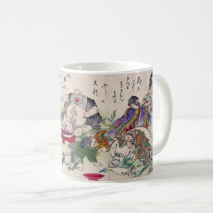 月岡芳年『七福神酒宴之図』 Yoshitosi, “The Seven Lucky Gods” Coffee Mug