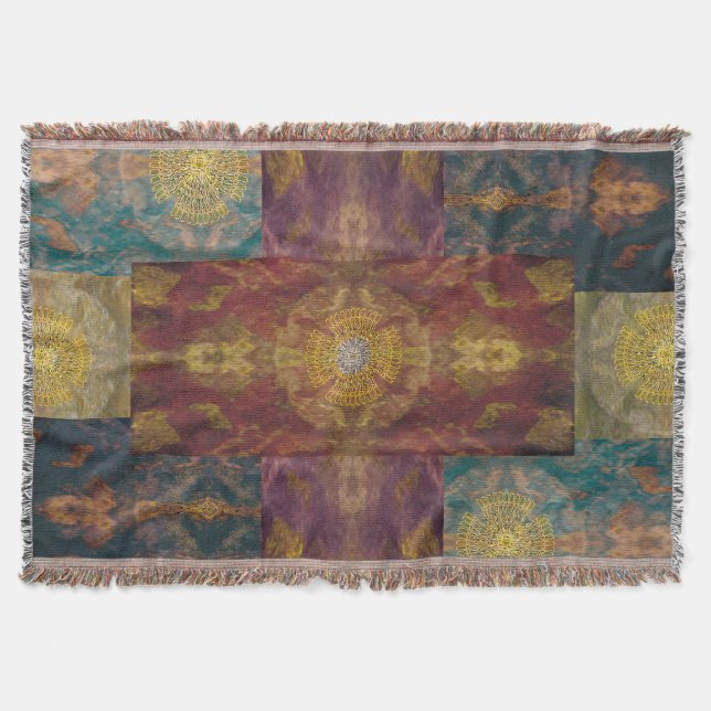 月読-紅華 THROW BLANKET (Front)