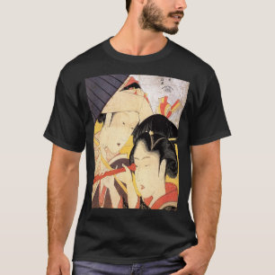 望遠鏡を覗く女, 北斎 Girl with Telescope, Hokusai, Ukiyo-e T-Shirt