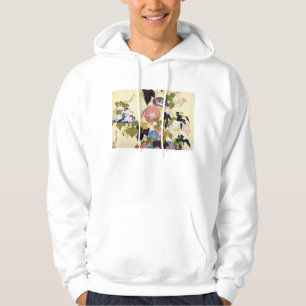 朝顔, 北斎 Morning Glory, Hokusai, Ukiyo-e Hoodie
