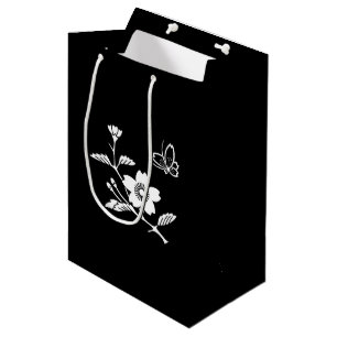 枝桜に中陰飛び蝶 MEDIUM GIFT BAG