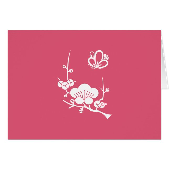 枝梅に中陰梅蝶 (Front Horizontal)