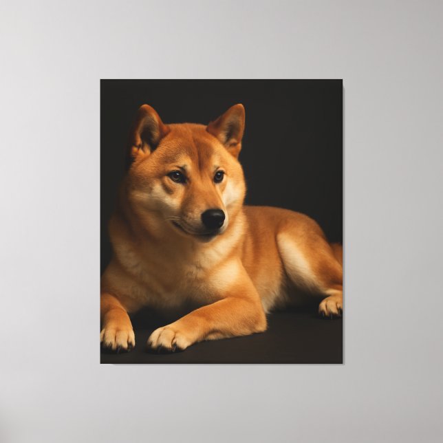 柴犬ポートレート – Shiba Inu Art Canvas Print (Front)