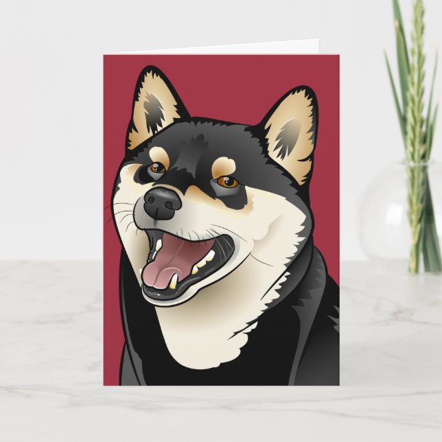 柴犬　Happy Birthday Shiba Inu Dog card (Front)