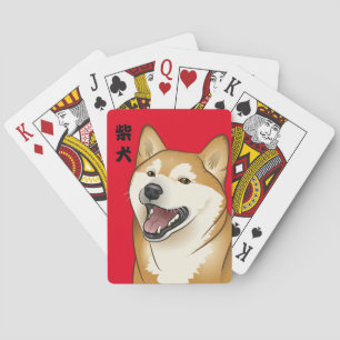 柴犬 Shiba Inu Dog playing cards Japanese Kanji