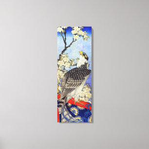 桜にハヤブサ, Falcon & Cherry Blossoms, Hokusai, Ukiyo-e Canvas Print