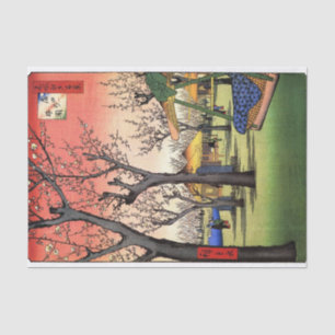 梅の庭園, 広重 Garden of The Plum, Hiroshige Ukiyoe Tissue Paper