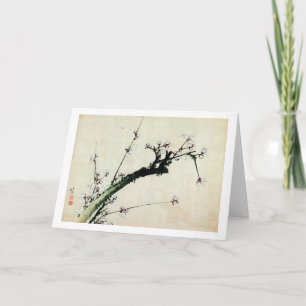 梅花, 北斎 Plum Blossoms, Hokusai, Ukiyo-e Card
