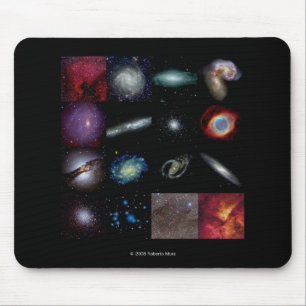 様々な銀河の写真コラージュ MOUSE MAT