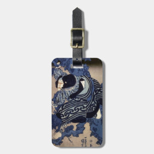 歌舞伎役者, 国芳 Kabuki Actor, Kuniyoshi, Ukiyo-e Luggage Tag