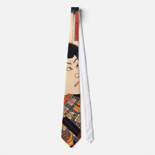 歌舞伎役者, 国芳 Kabuki Actor, Kuniyoshi, Ukiyoe Tie