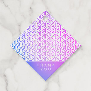 毘沙門亀甲 KIMONO pattern Thank you messages tag