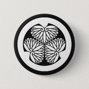 水戸葵(19蕊) 6 CM ROUND BADGE