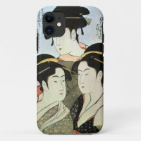 江戸の三美人, 歌麿 Three Beautiful Women of Edo, Utamaro