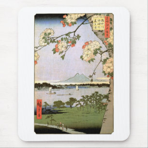 江戸の桜, 広重 Cherry Blossoms of Edo, Hiroshige Mouse Mat